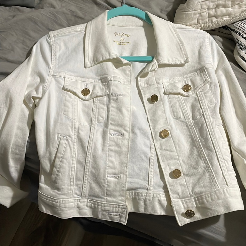 Lilly Pulitzer White Denim Jean Jacket xs